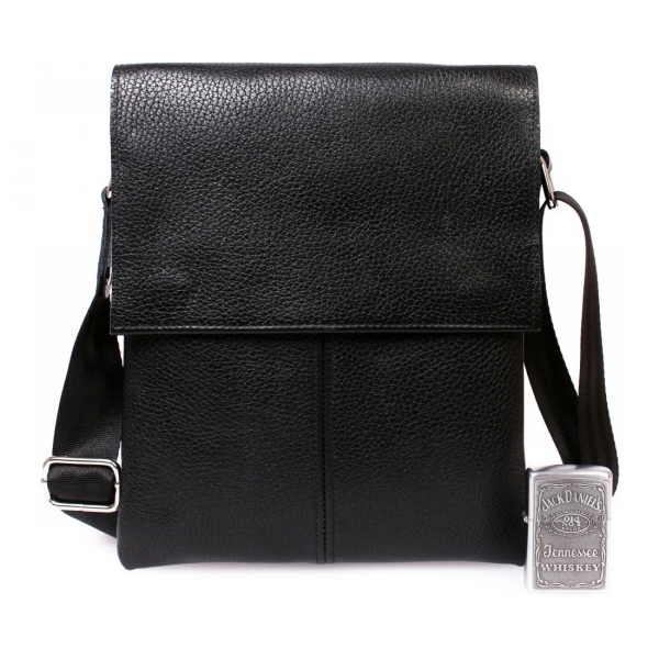 

Мужская кожаная сумка CasualStyle SM-4381 черная