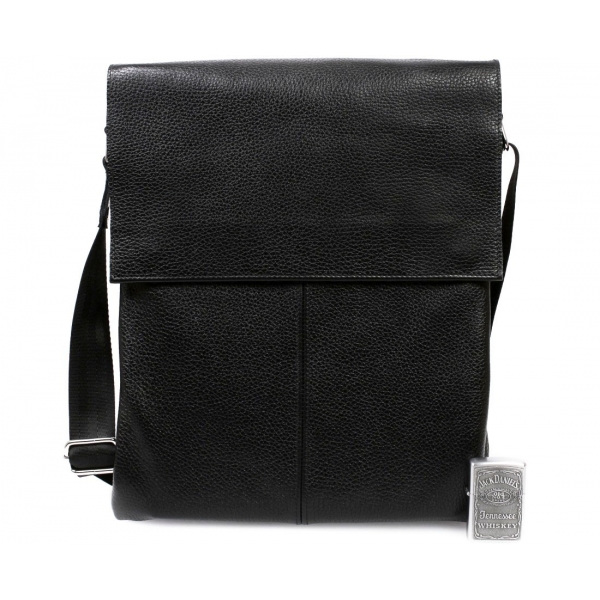 

Кожаная сумка для документов формата А4 CasualStyle SM-4398 черная