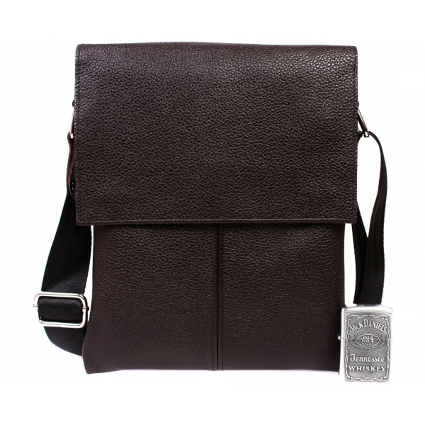 

Элитная мужская сумка из натуральной кожи CasualStyle SM-4382 коричневая