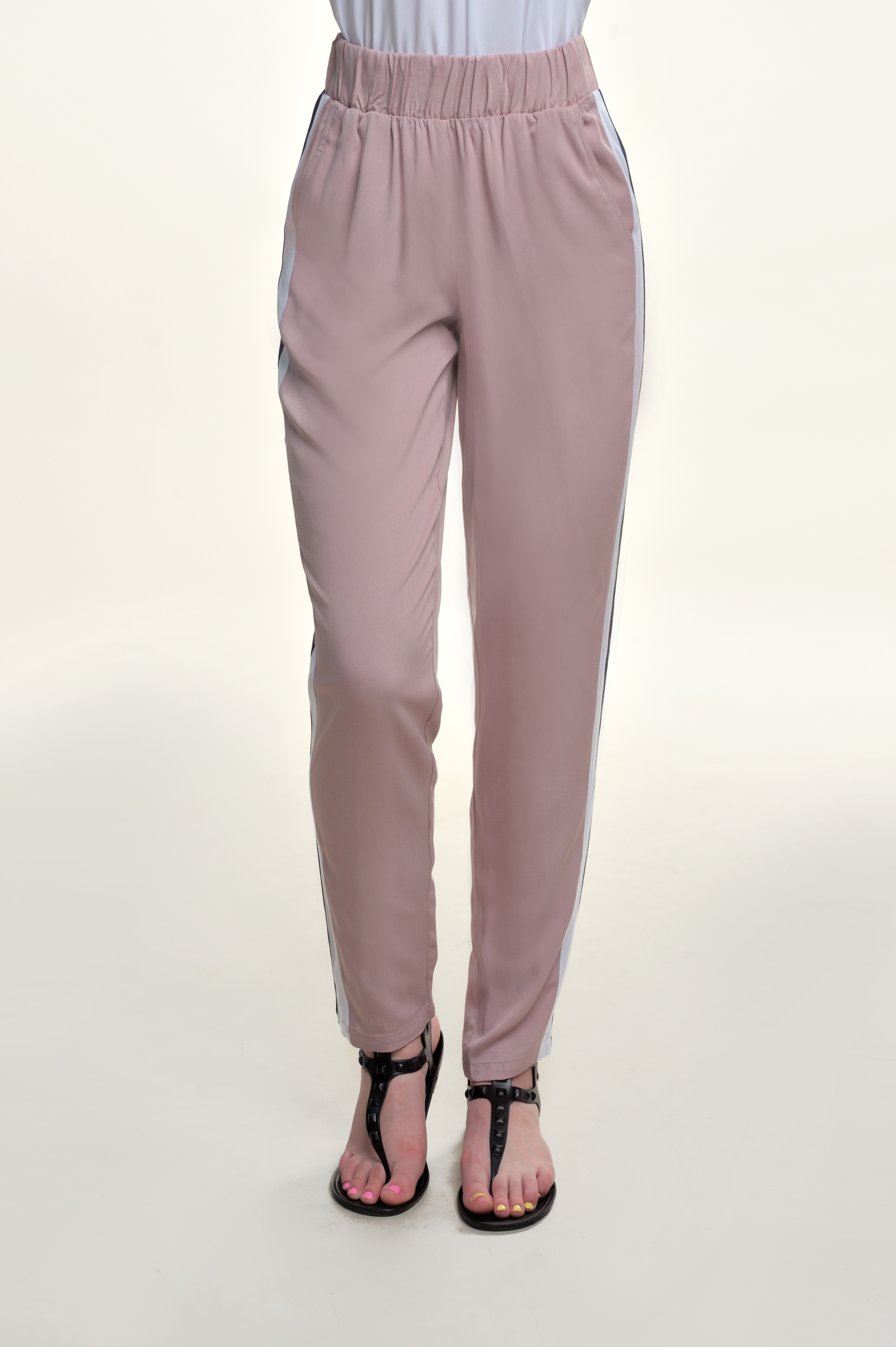 

Брюки Wear me с завышеной талией трехцветные S Кофе 1w/17/35