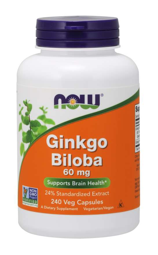 

Специальный продукт NOW Ginkgo Biloba 60 mg Veg Capsules 240 капсул (4384301723)