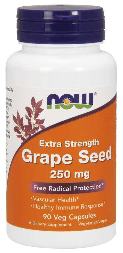 

Специальный продукт NOW Grape Seed, Extra Strength 250 mg Veg Capsules 90 капсул (4384301724)