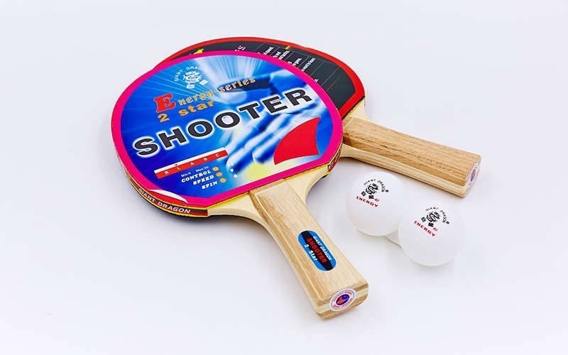 

Набор для настольного тенниса 2 ракетки, 2 мяча c чехлом Giant Dragon SHOOTER 2* MT-5682