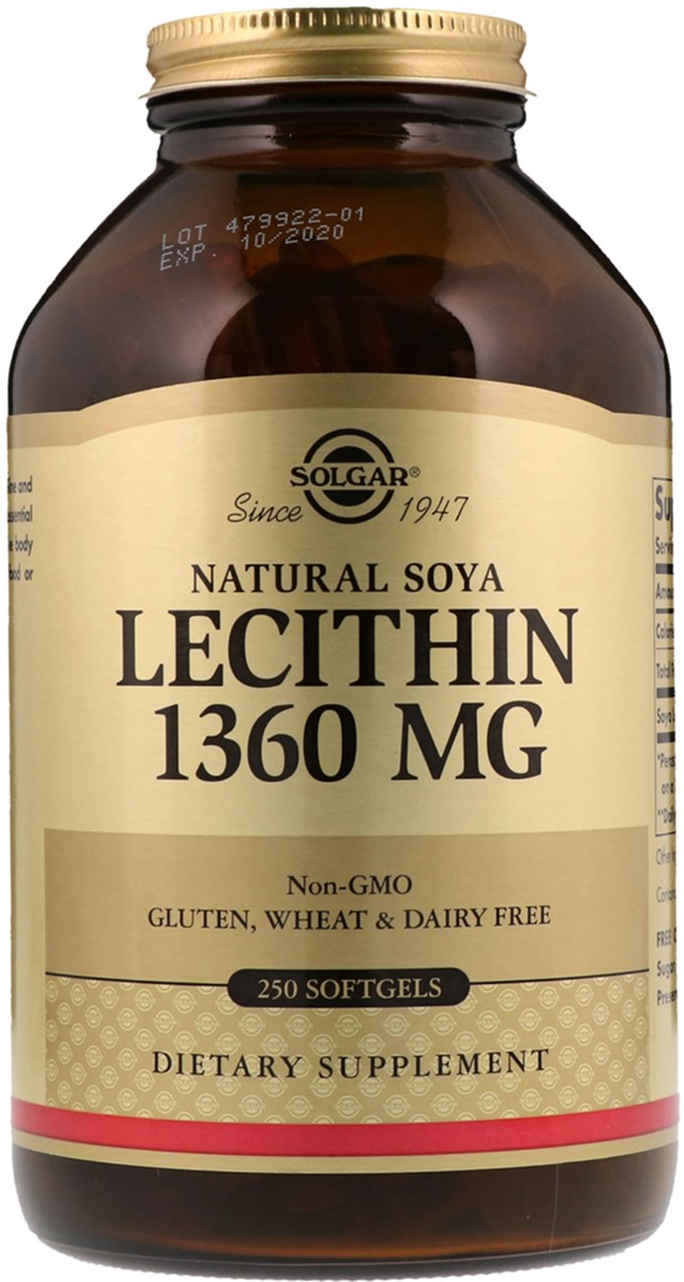 Акция на Аминокислота Solgar Лецитин Неотбеленный 1360 мг Natural Soya Lecithin 250 капсул (033984015418) от Rozetka UA