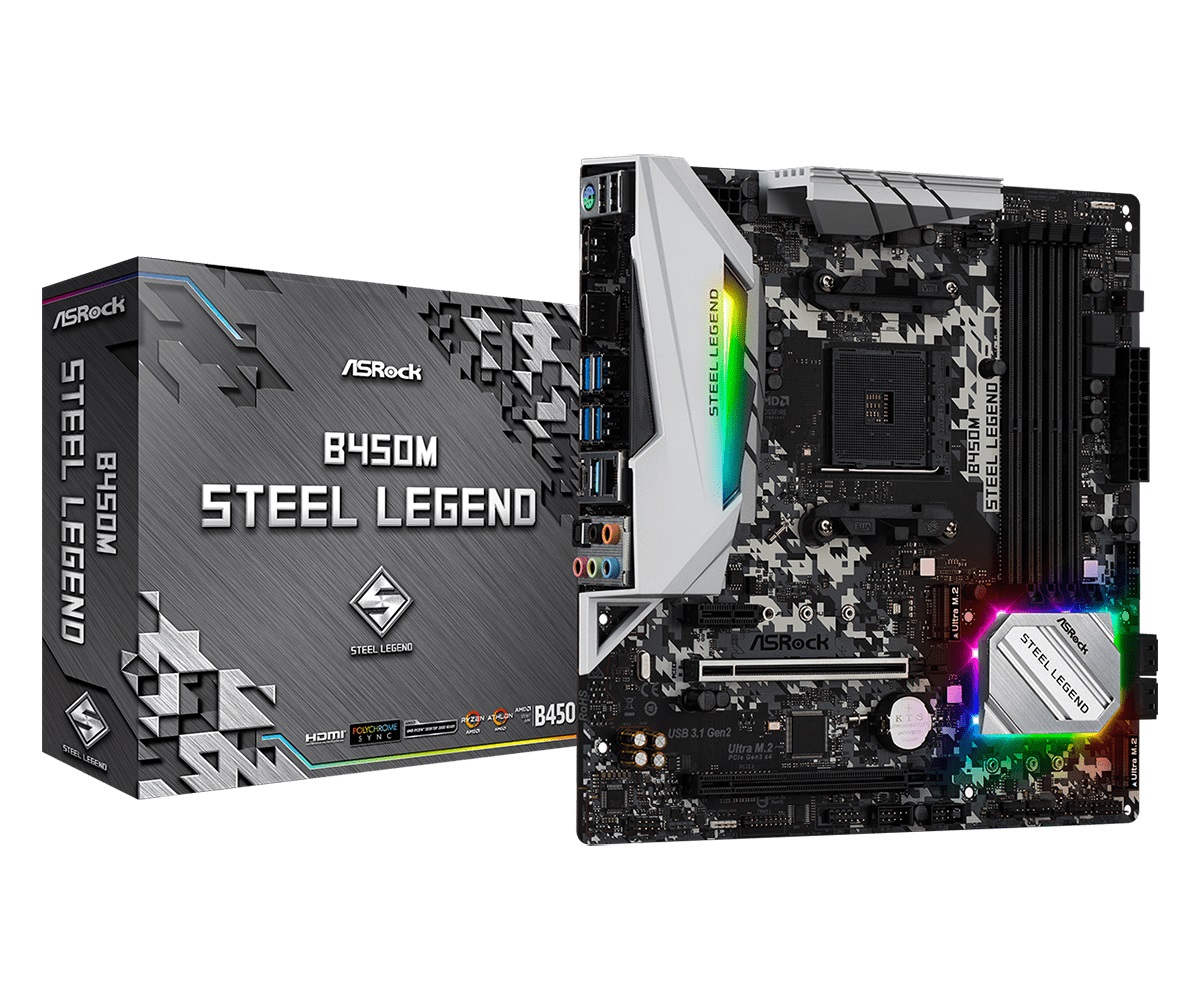 

Материнская плата ASRock B450M Steel Legend Socket AM4
