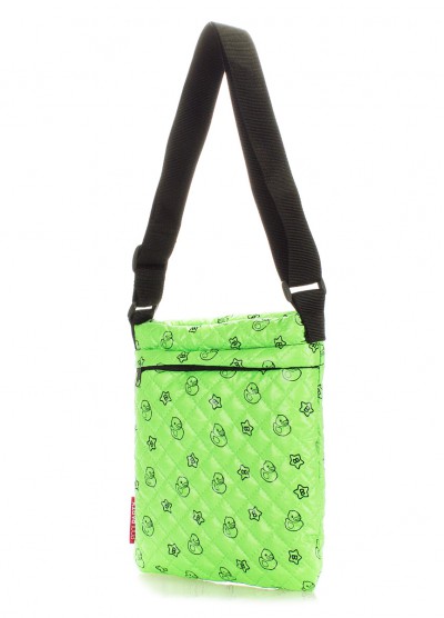 

Сумка-планшет женская стеганая Poolparty с уточками Ducks Light Green (P-1347)