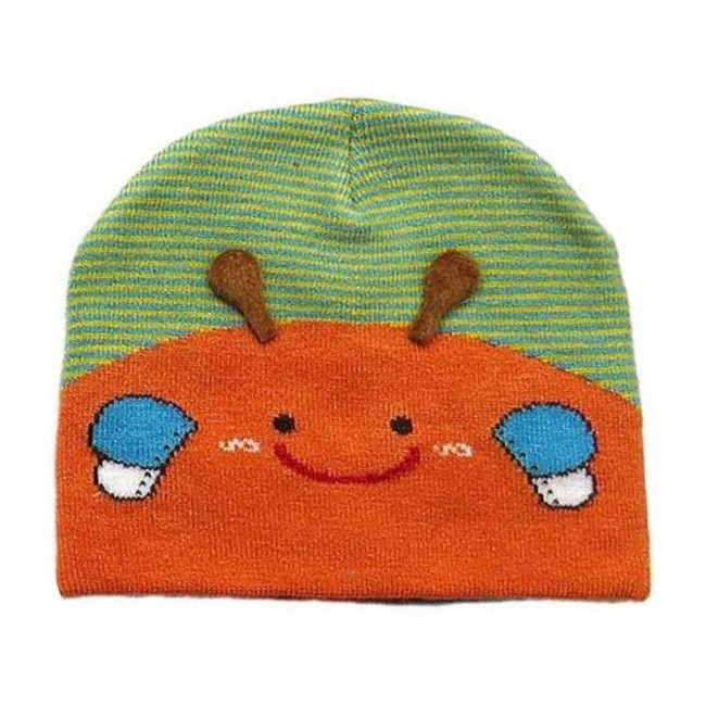 

Шапка "Пчёлка" Baby Fashion для мальчика 48-52 см Оранжевая с зеленым 7528