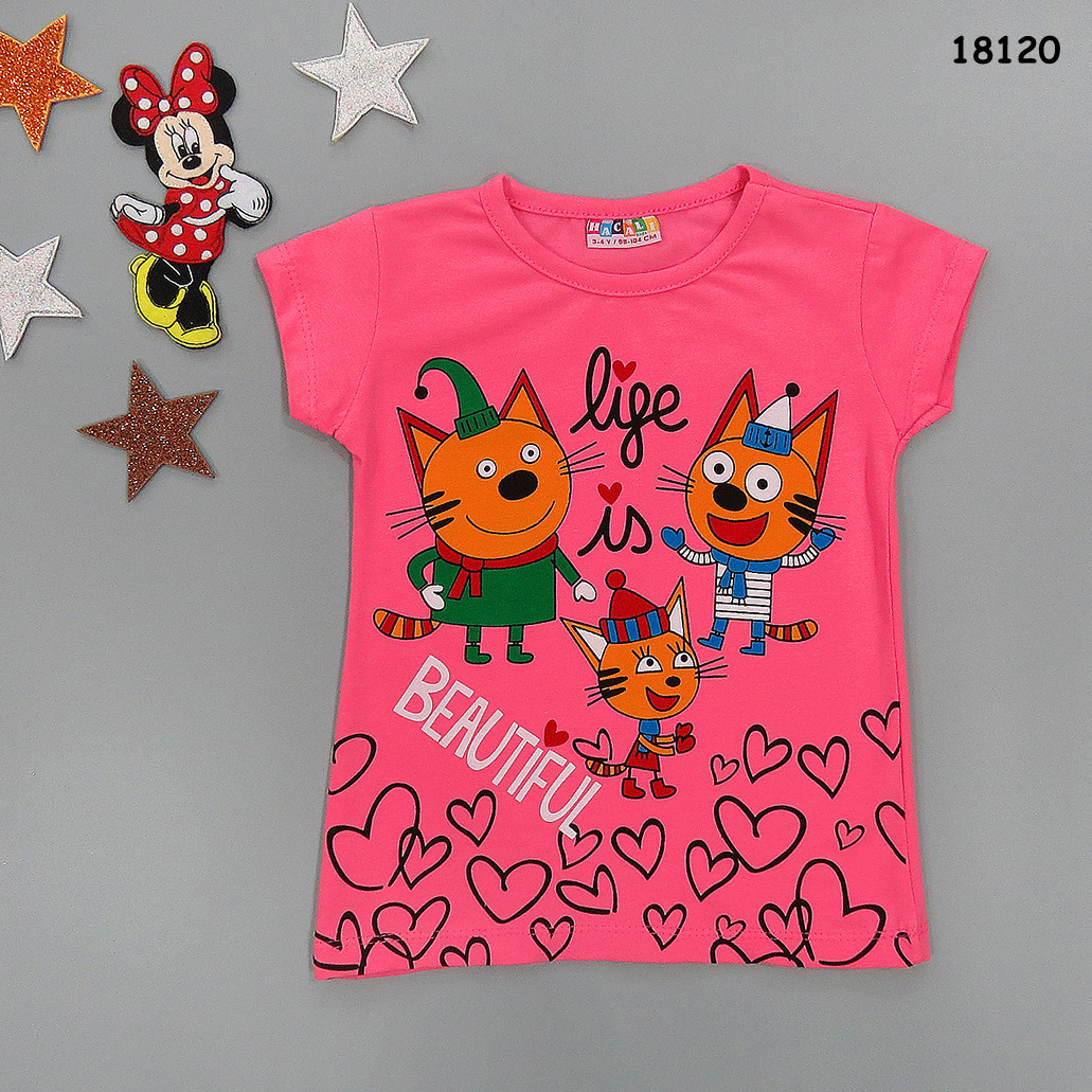 

Футболка Hacali kids для девочки 86-92 см Розовая 18120