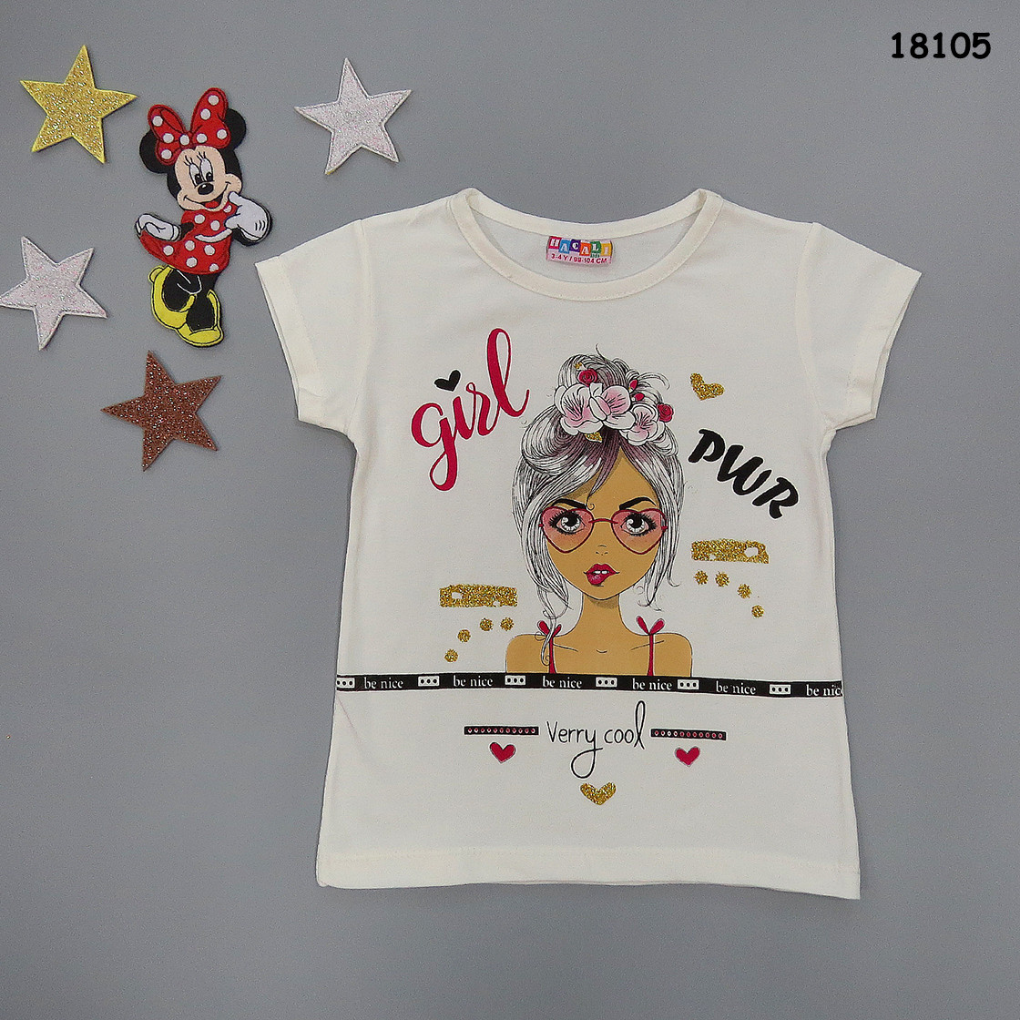 

Футболка Hacali kids для девочки 110-116 см Белая 18105