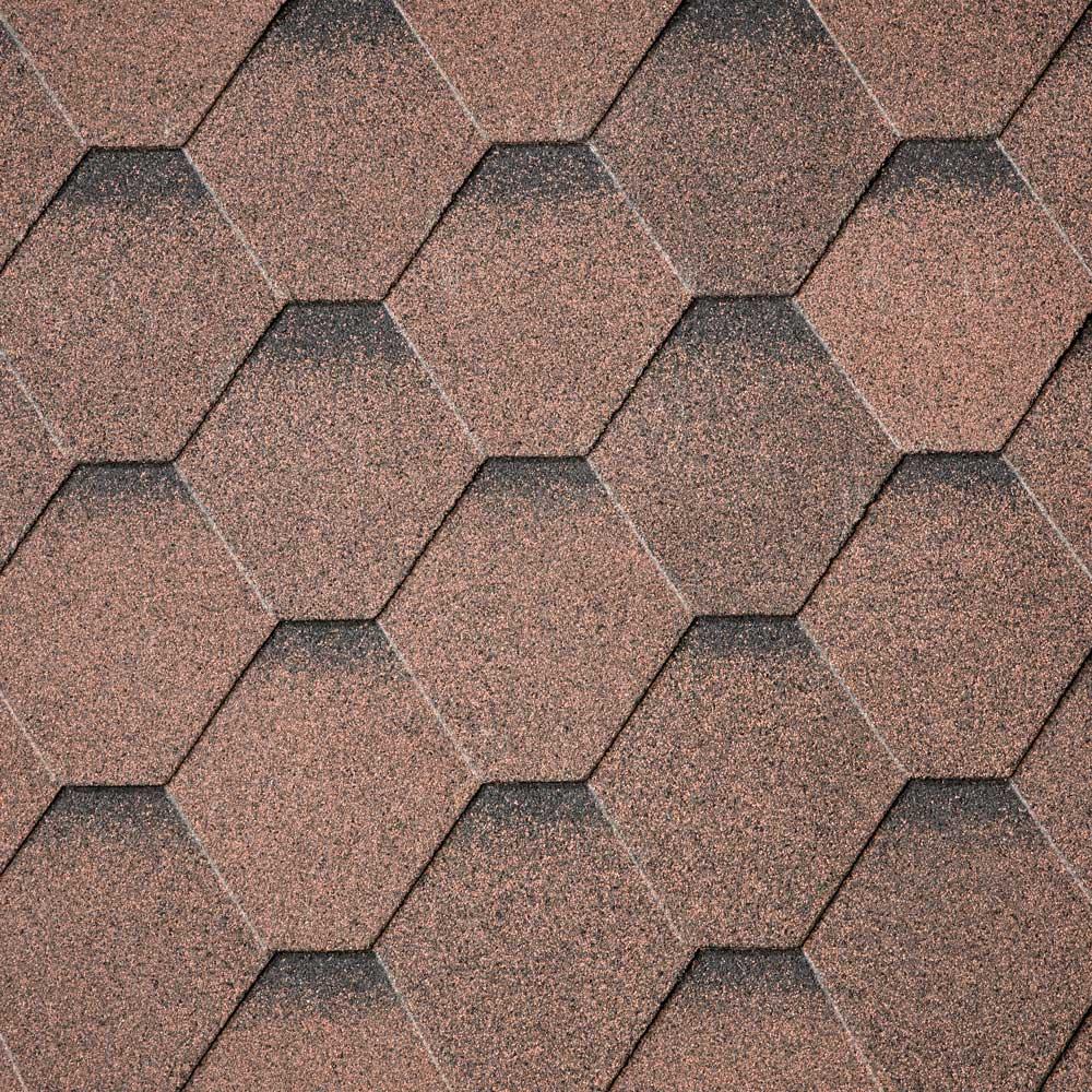 

Битумная черепица IKO Superglass HEX Ultra Dual Brown