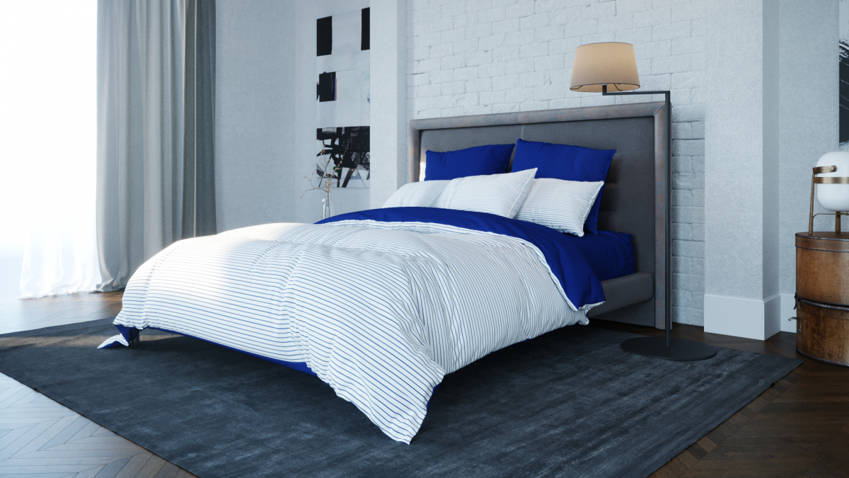 

Комплект постельного белья Balak home Ranforce 316 Stripe Blue 180х215