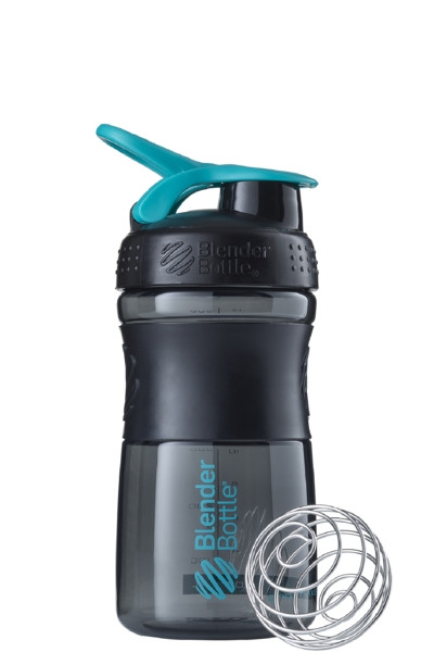 

Спортивная бутылка-шейкер BlenderBottle SportMixer 590ml Black-Teal, Original - 144883