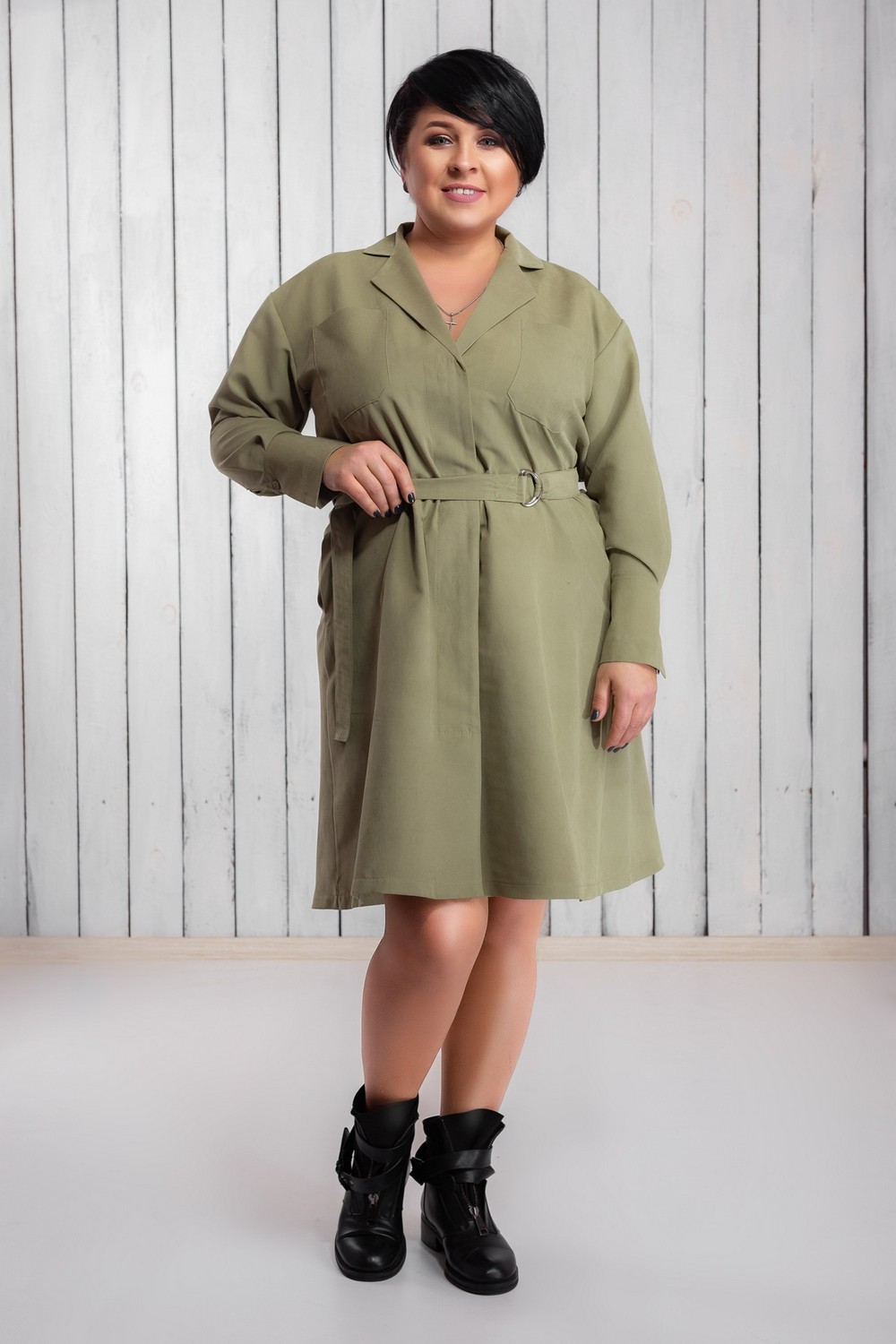 

Платье Modna Anka 412688 Onesize Оливковое (412688-olive-XL)