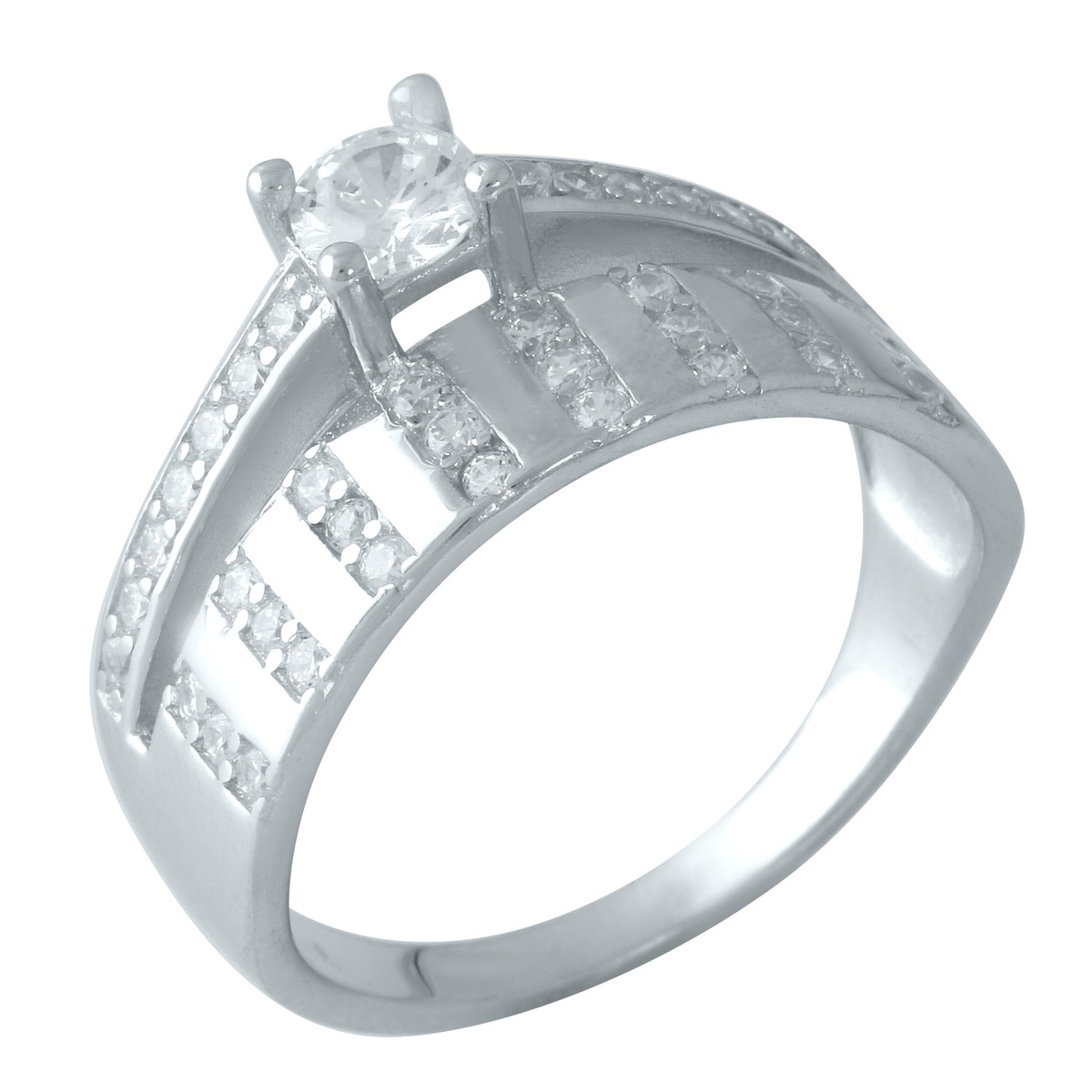 

Серебряное кольцо SilverBreeze с фианитами 18 размер