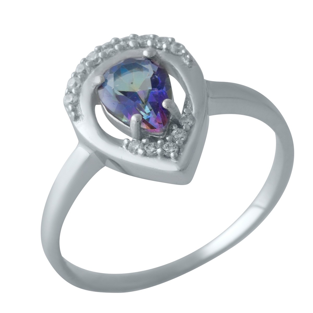 

Серебряное кольцо SilverBreeze с мистик топазом 18 размер