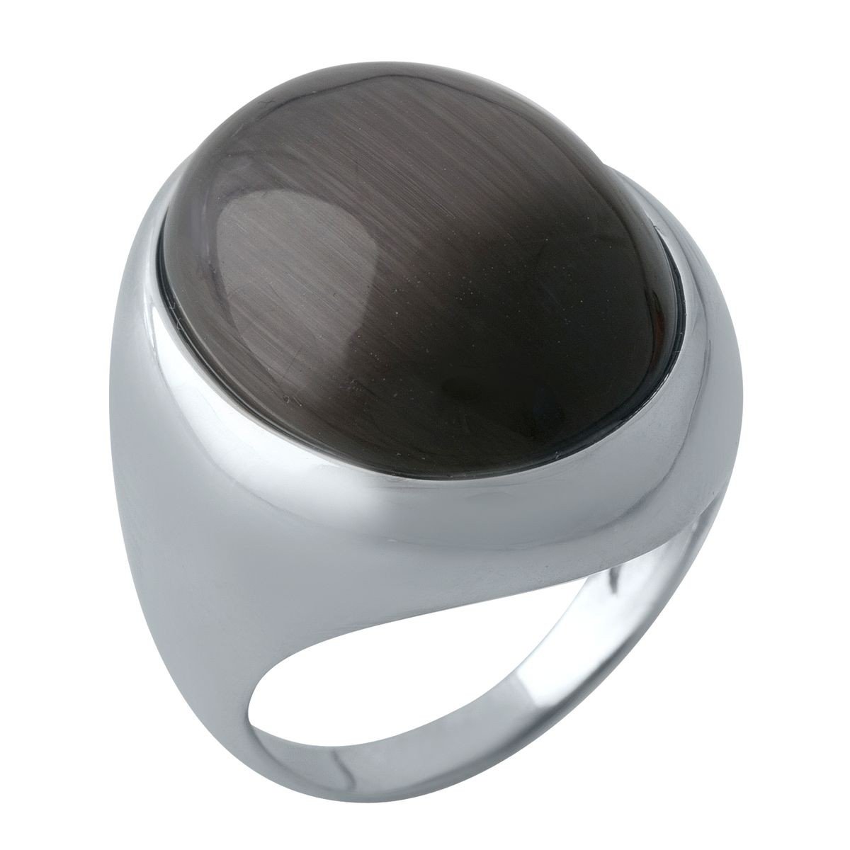 

Серебряное кольцо SilverBreeze с кошачьим глазом 17.5 размер
