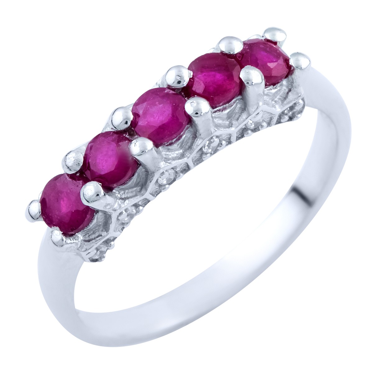 

Серебряное кольцо SilverBreeze с натуральным рубином 18 размер