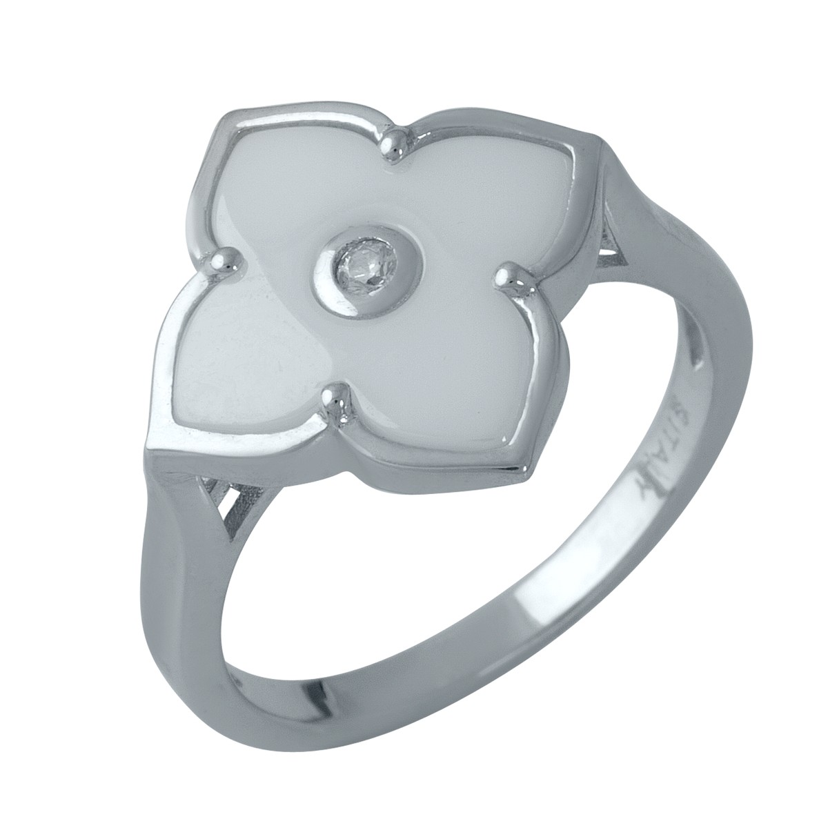 

Серебряное кольцо SilverLine с керамикой 16 размер