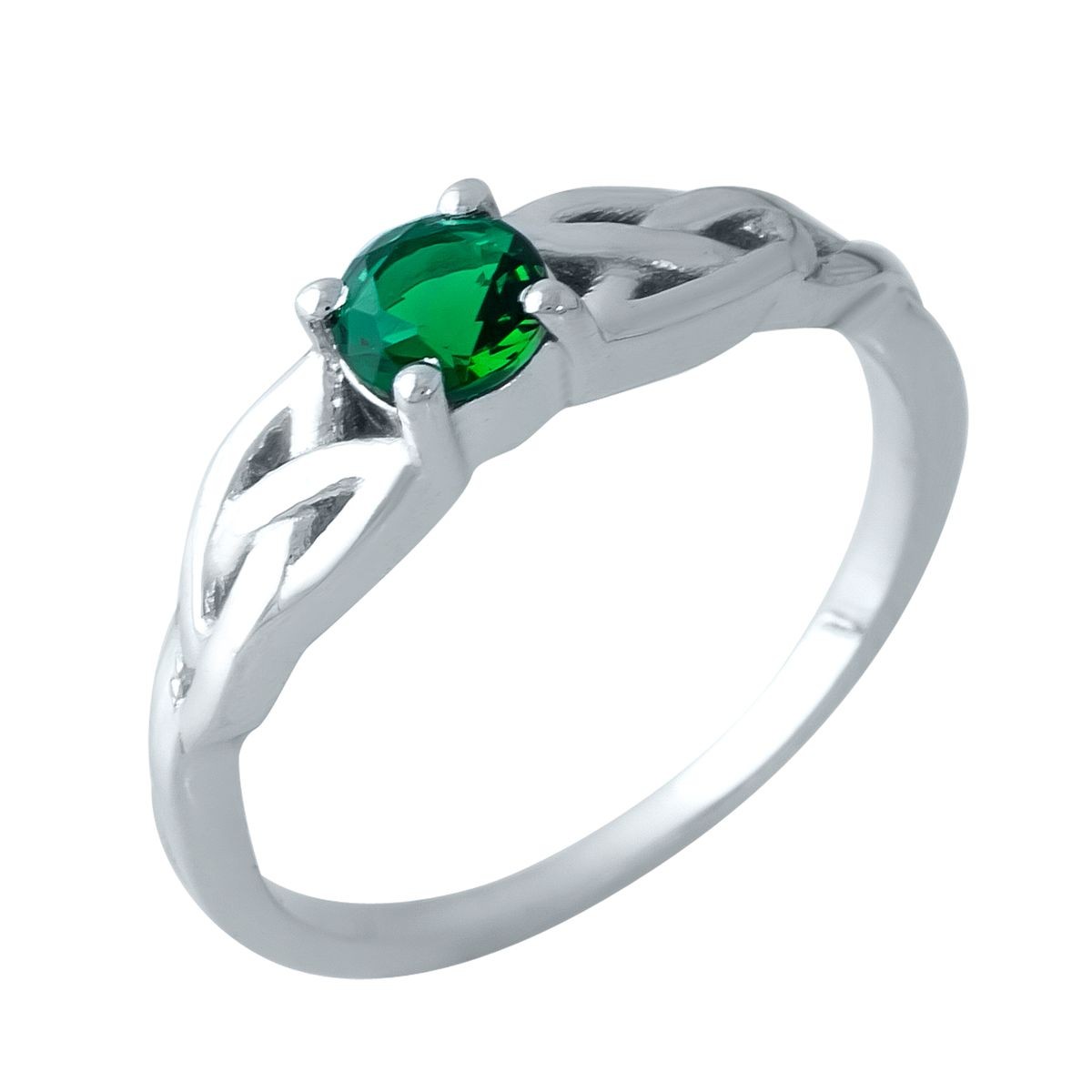 

Серебряное кольцо SilverBreeze с изумрудом nano 17.5 размер