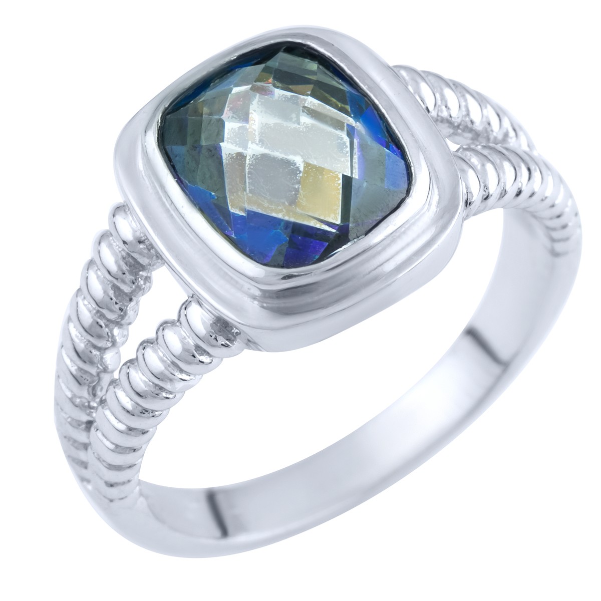 

Серебряное кольцо SilverBreeze с мистик топазом 17.5 размер