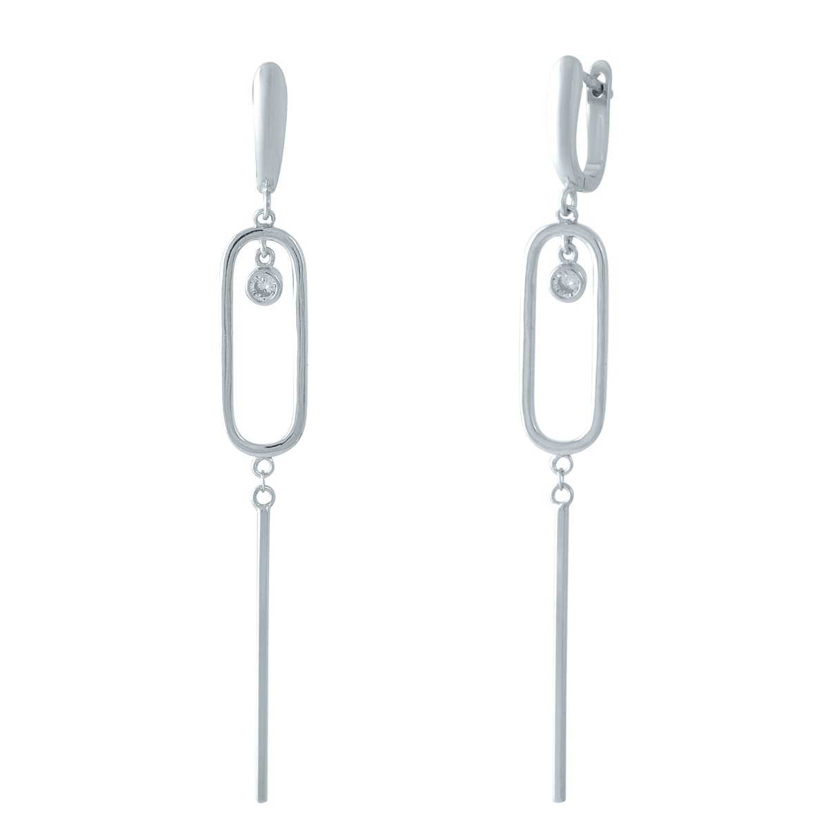 

Серебряные серьги SilverLine с фианитами