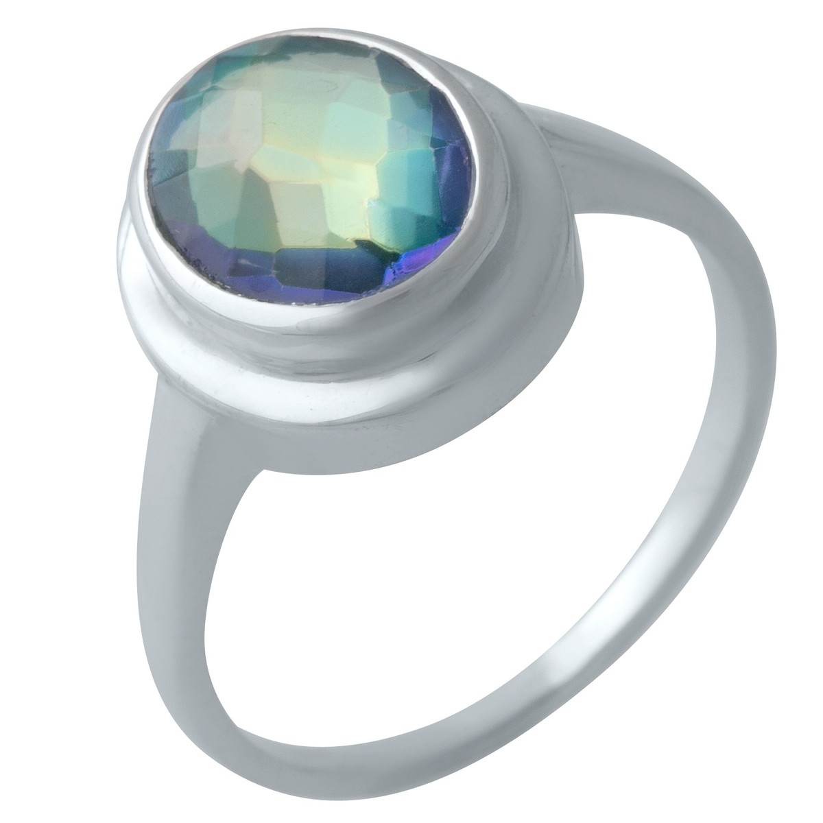 

Серебряное кольцо SilverLine с мистик топазом 17.5 размер