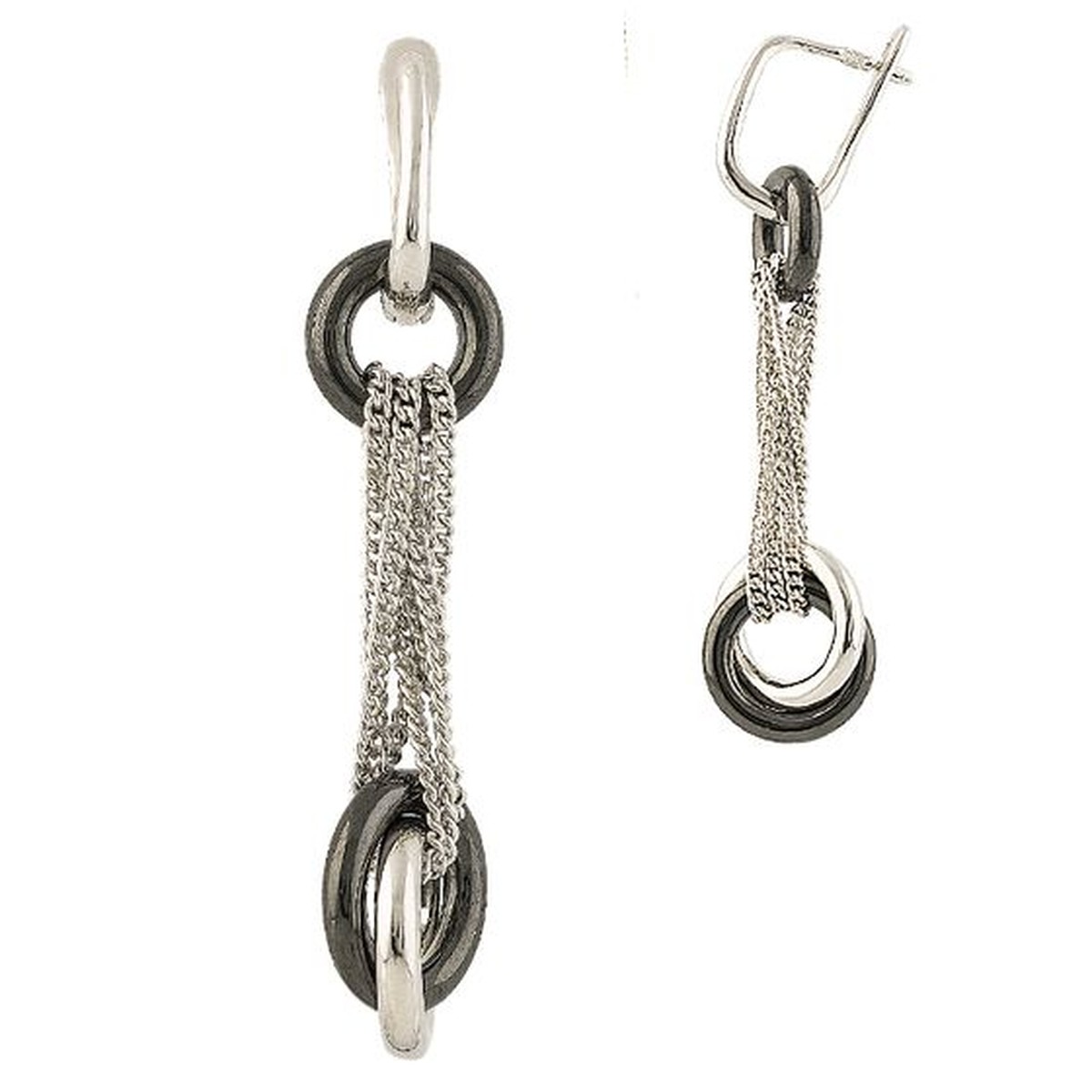

Серебряные серьги SilverLine с керамикой