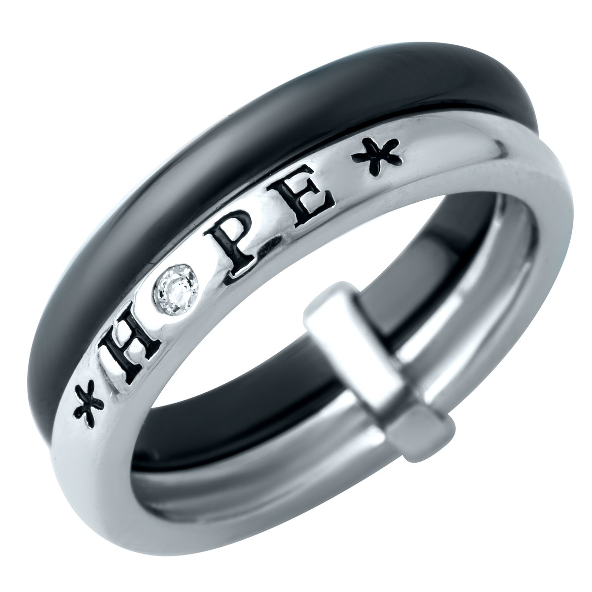 

Серебряное кольцо SilverLine с керамикой 15.5 размер