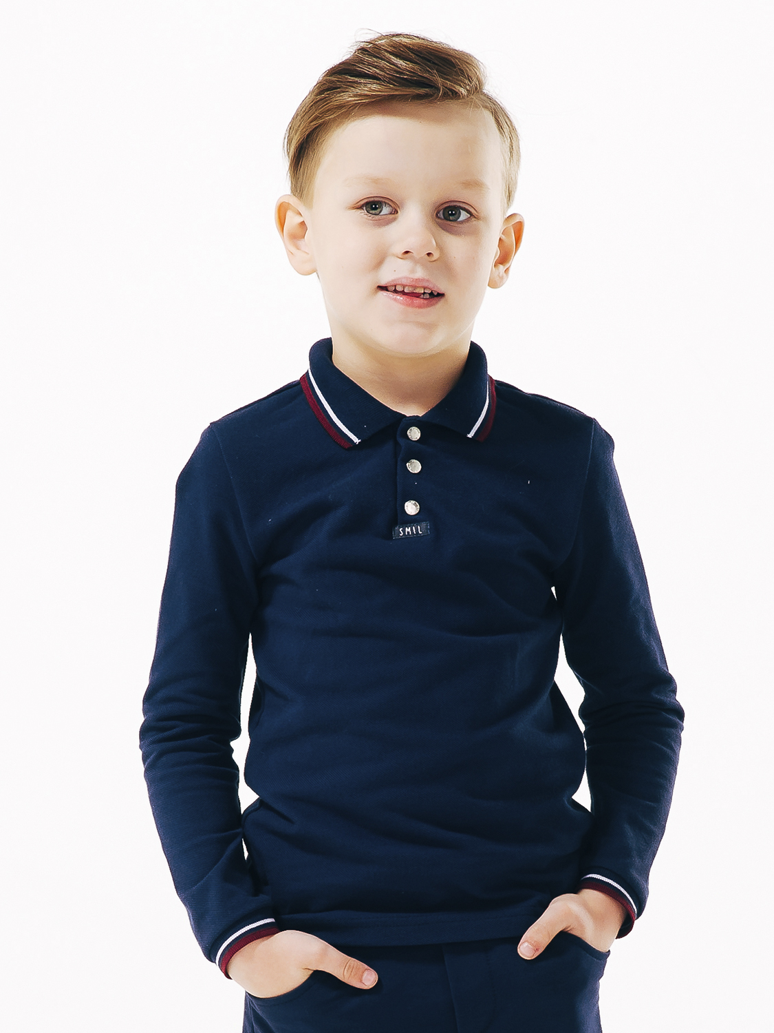 

Футболка - поло д.р. Smil 116 Т.синий 114656