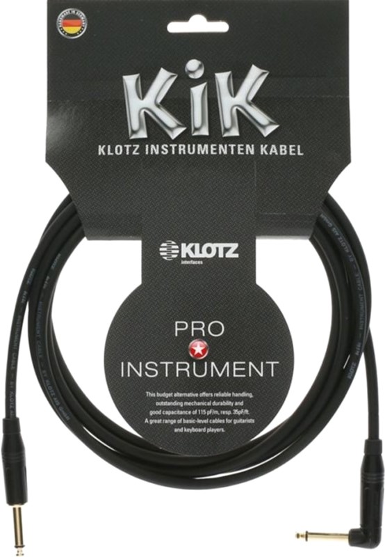 

Кабель инструментальный Klotz KIK Pro Instrument Cable Angled 4.5 м Black (228227)