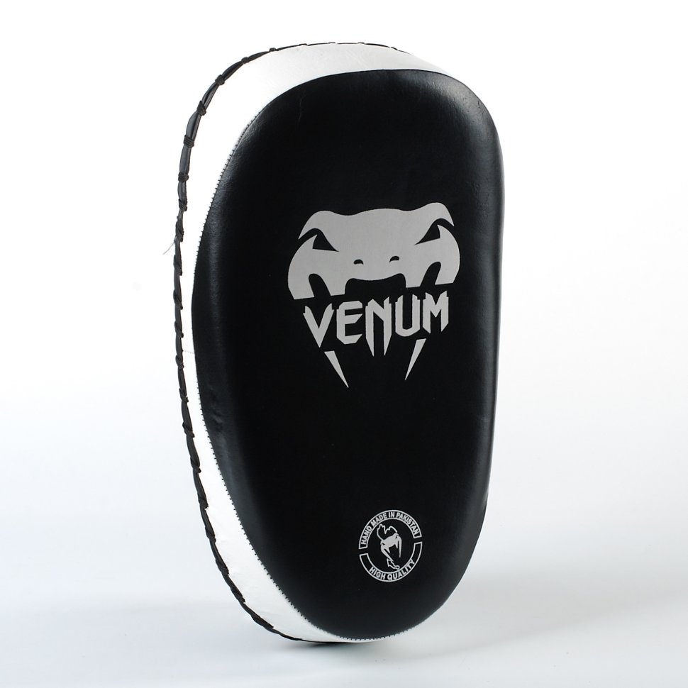 

Макивара изогнутая кожаная Venum VL-8332-BKW р-р 35x21x7см