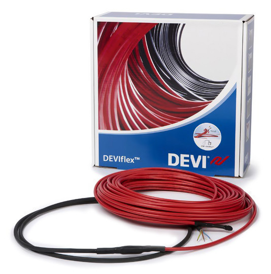 

Теплый пол DEVIflex 18T 1485Вт (8.2 м2) в стяжку кабель двухжильный