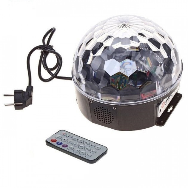 

Диско-шар проектор LED Crystal Magic Ball Light MP3 Bluetooth колонка с пультом и флешкой (556 V)