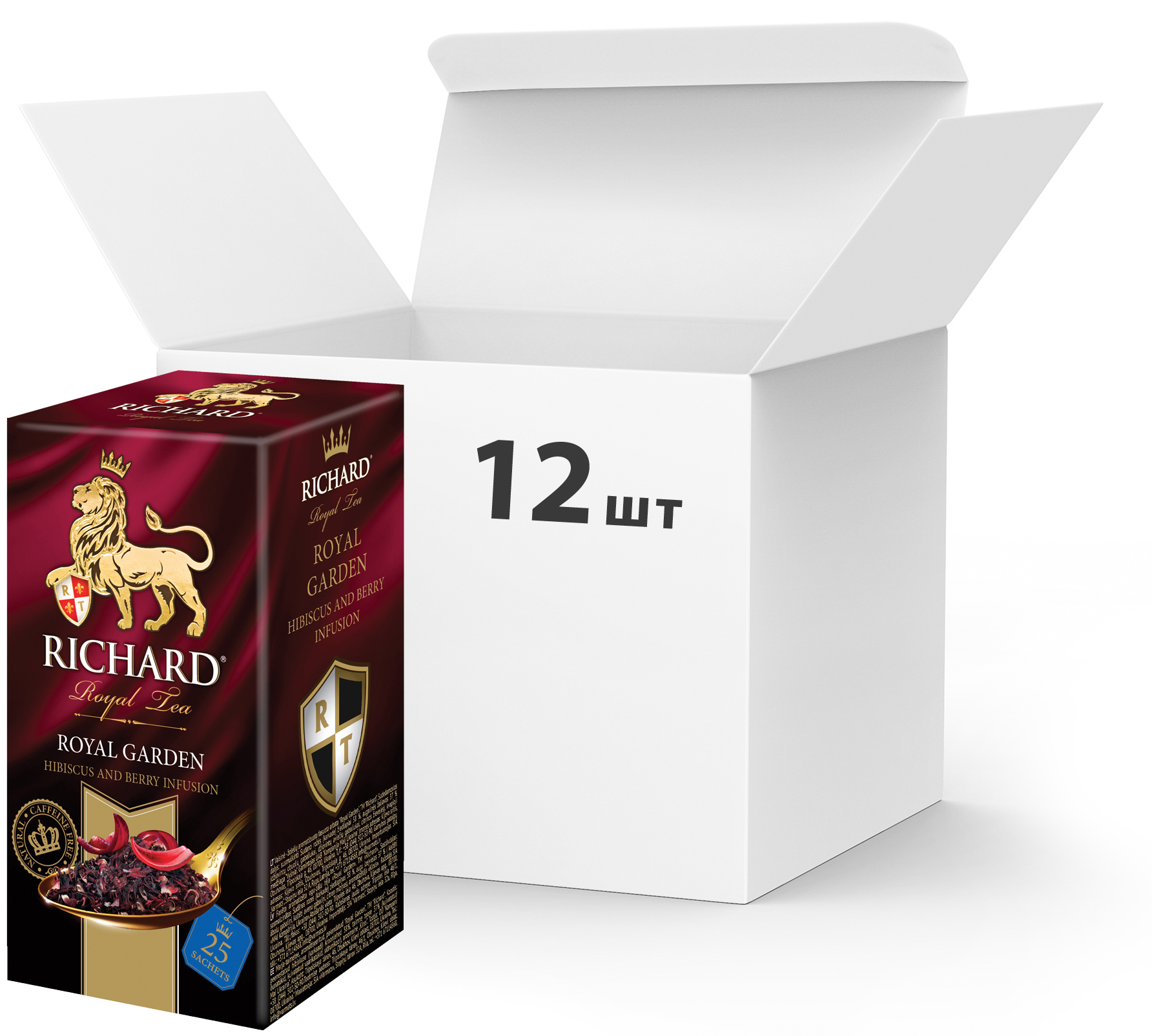 Акція на Упаковка чая ягодно-фруктового Richard Royal Garden ароматизированный 25 пакетиков х 12 шт (4823063703437) від Rozetka UA