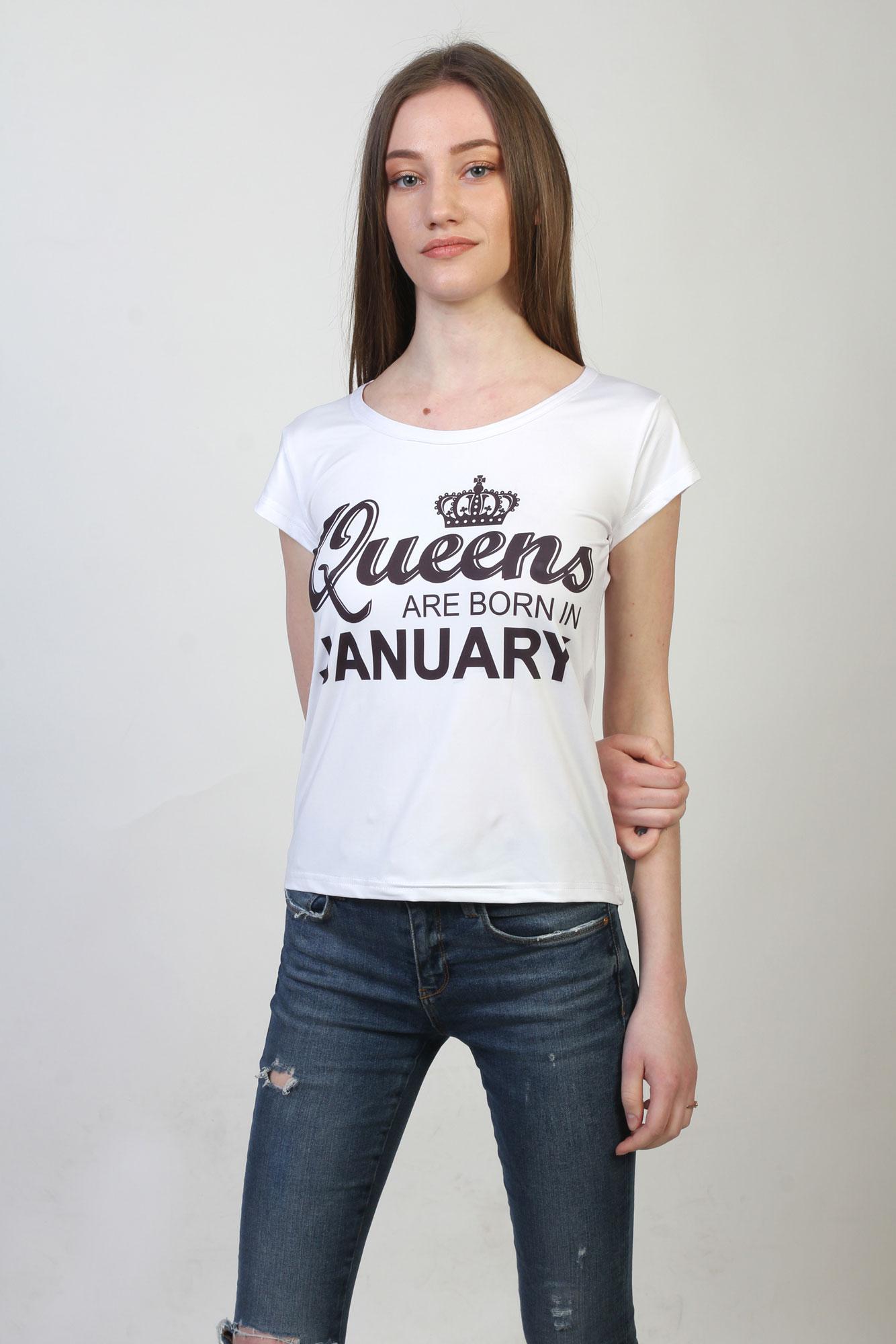 

Футболка женская Queen January, 3co, Футболка женская Queen January, 3co (M)