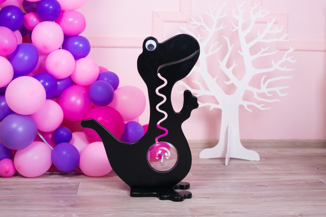 

Деревянная копилка BigDino черная (PN328)