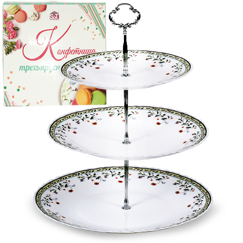 

Конфетница 3-х ярусная S&T Мильфлер 8.5"/10.5"/12" (30091-15023)