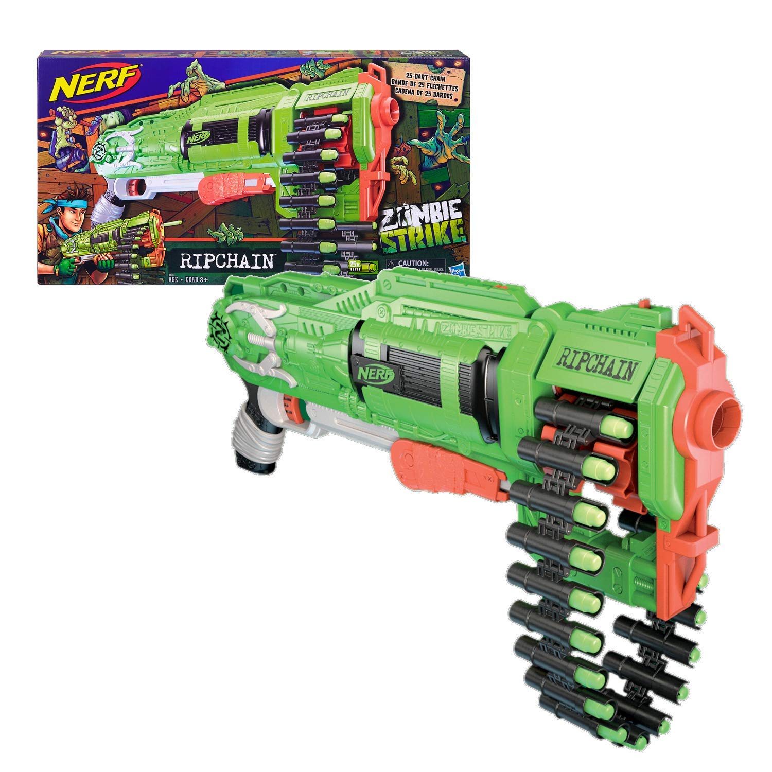 

Бластер Нерф Зомби Страйк Рипчейн Комбат - Nerf Zombie Ripchain Combat Blaster