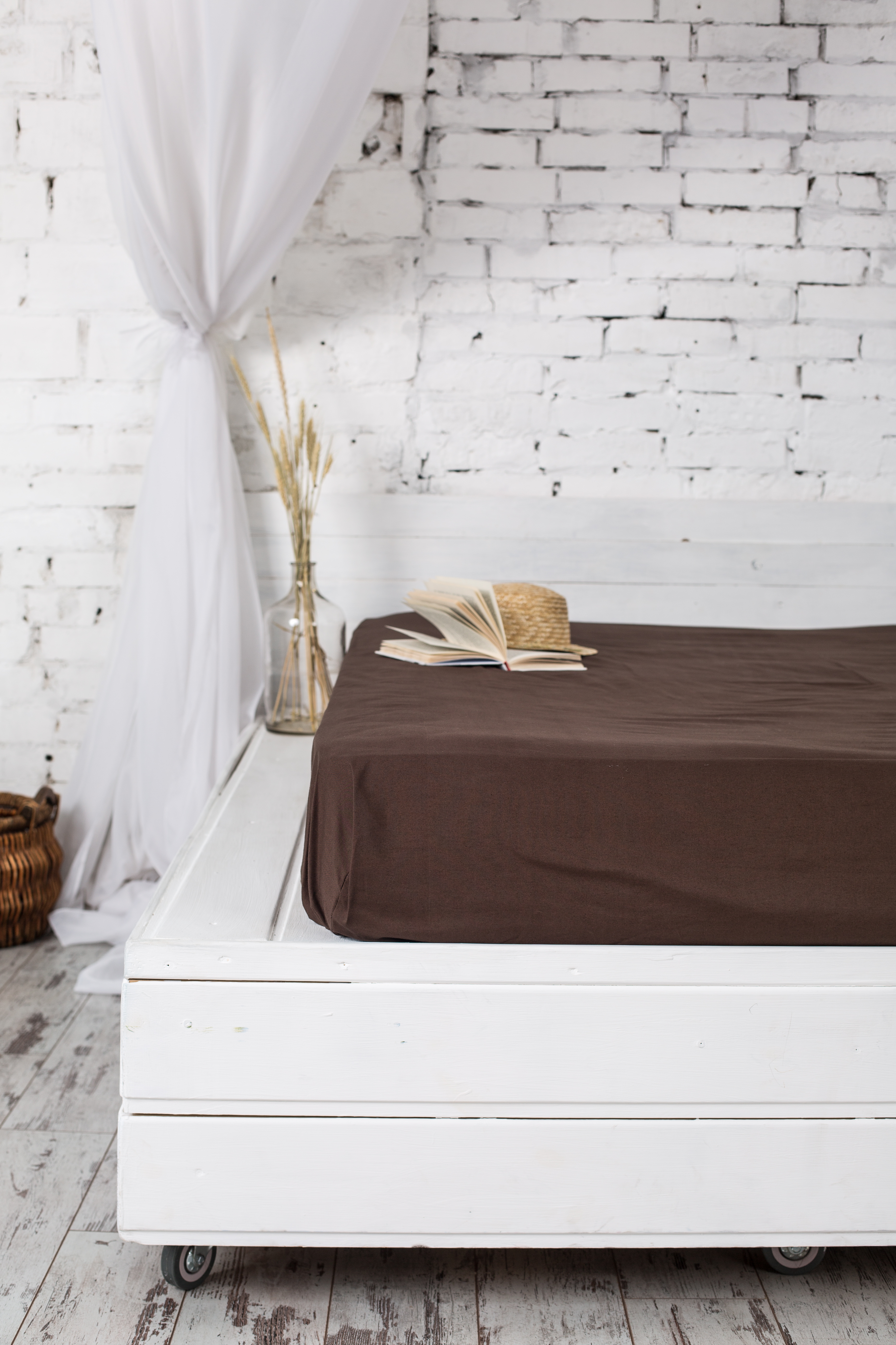 

Простынь на резинке Novita Palm Brown 90х200 см (90*200 рис.00-0235 PALM Brown)