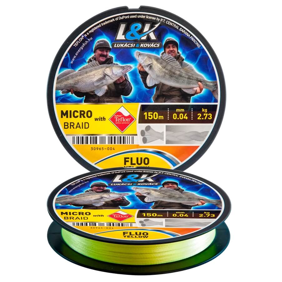 

Плетеный шнур L. and K. Micro Braid Fluo Yellow 0,14mm 150m (30965014)