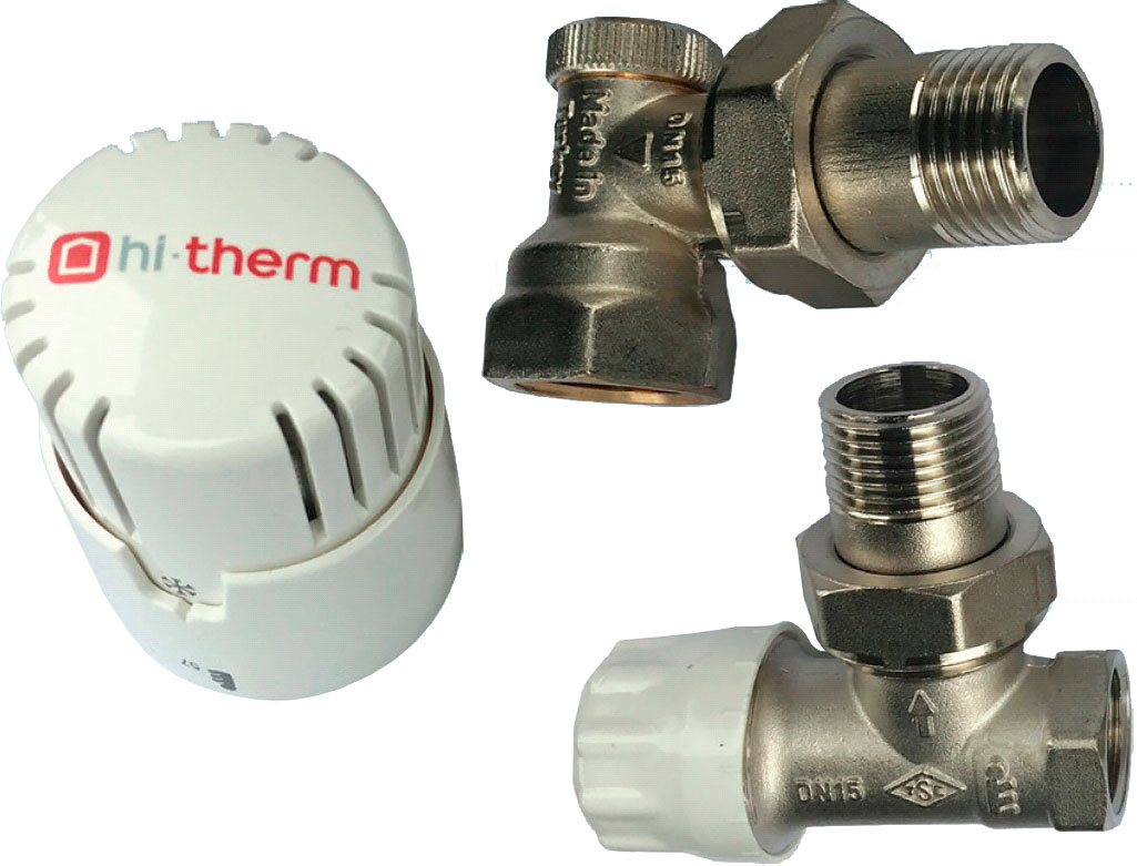 

Комплект подключения радиатора HI-THERM угловой 1/2" (8693470119130)