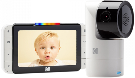 Акция на Цифровая видеоняня Kodak C525 HD Wi-fi с родительским блоком (C525000C525) (4895222700045) от Rozetka UA