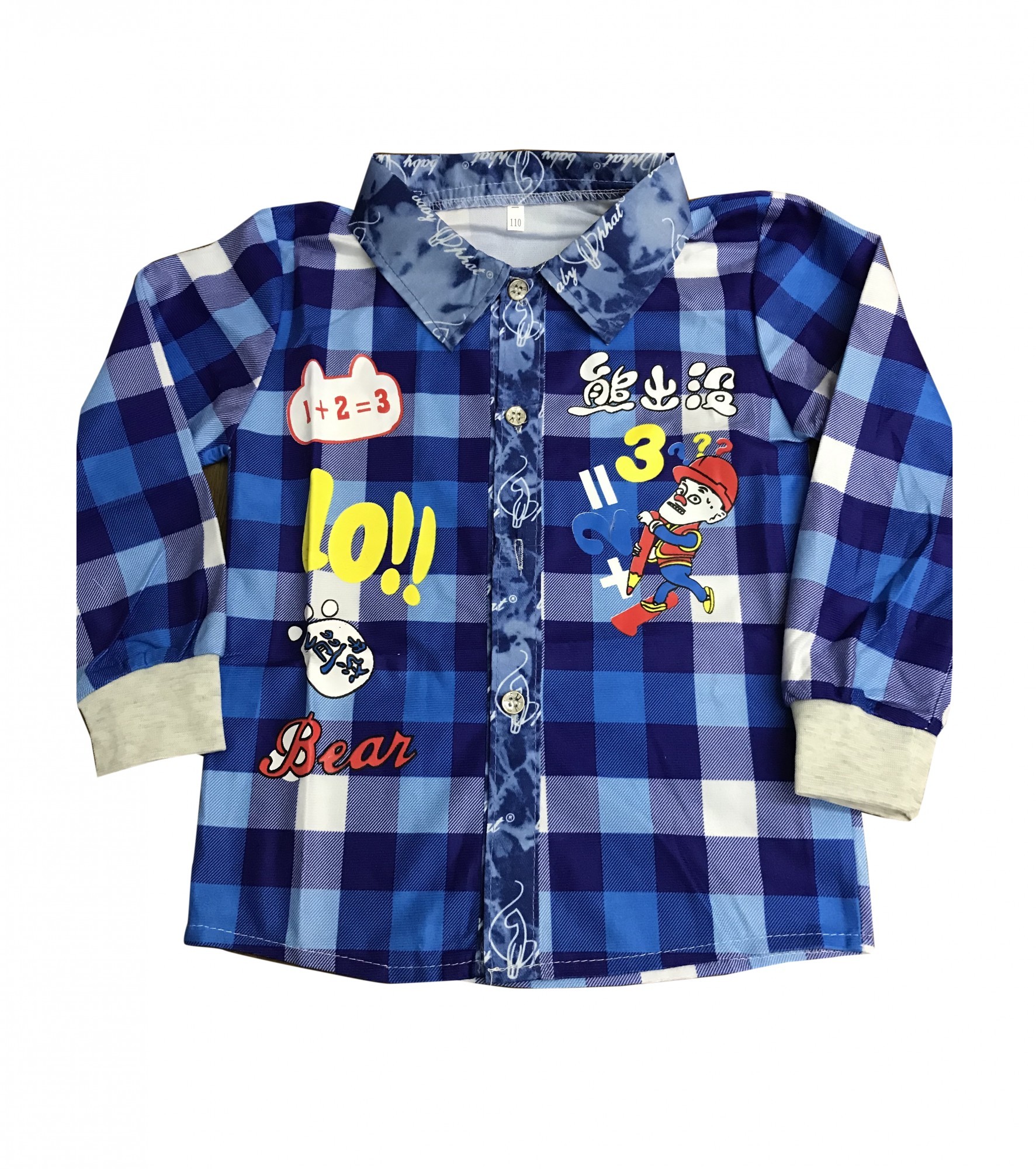 

Рубашка Mimikid в клетку 115 с Микки Маусом синяя 3558424