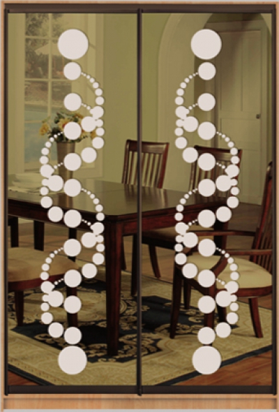 

Шкаф купе Luxe Studio Стандарт-3 Тонированное зеркало с Пескоструем-8 1600x2200x600 двухдверный