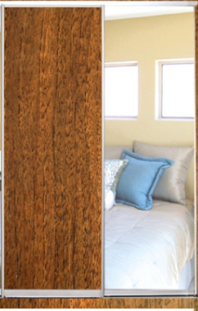 

Шкаф купе Luxe Studio Стандарт-3 ДСП/Зеркало-14 1600x2400x600 двухдверный