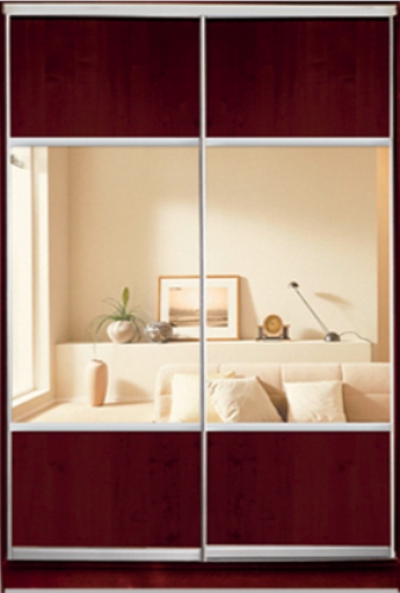 

Шкаф купе Luxe Studio Стандарт-3 ДСП/Зеркало-3 1100x2300x450 двухдверный