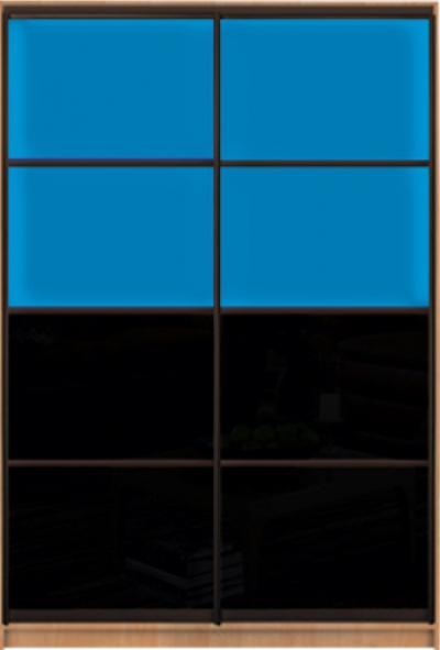 

Шкаф купе Luxe Studio Стандарт-3 Цветной комбинированный фасад-14 1700x2000x450 двухдверный