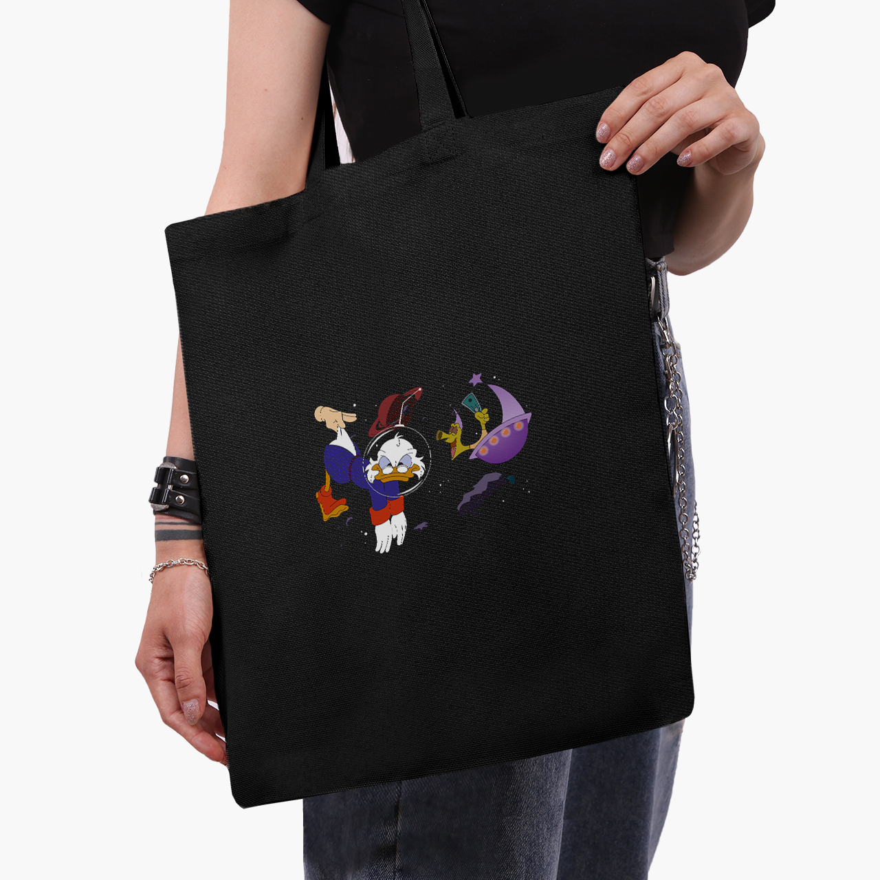 

Эко сумка шоппер Скрудж МакДак (Scrooge McDuck) (9227-2025) 41x35 см Черный