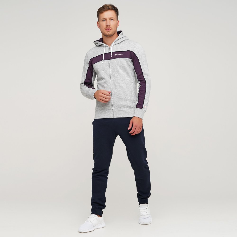 

Мужской спортивный костюм Champion Hooded Full Zip Suit Серый с синий 42 (cha214895-NOXM/NNY)