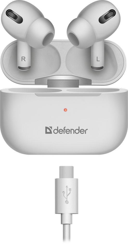 

Наушники Defender Twins 636 White,TWS Pro, Bluetooth (63636)